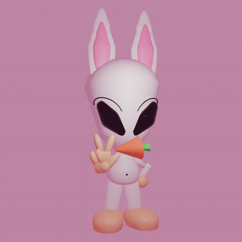 Alien Rabbit Coin GIF